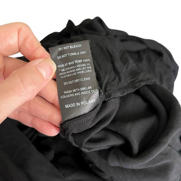 Studio B3 IT 40 / 42 Romper One Piece Black Thin Sleeveless Vneck Pockets - Picture 4 of 15